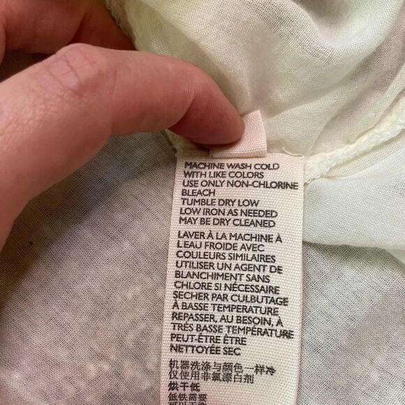 We The Free White Flowy Cotton Button Down Cool Meadow Boho Top - Picture 10 of 16